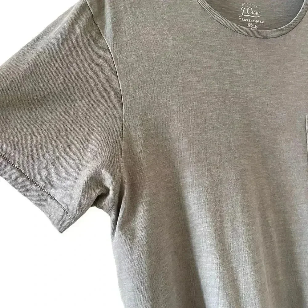 J Crew Garment Dyed Army Green Cotton Distressed Front Pocket Short SZ L # 1409